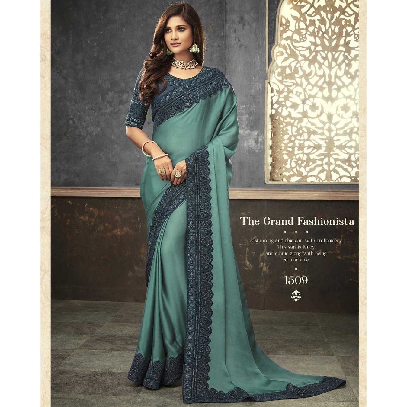 Soul Gem Shimmer/satin women saree shape wear – Threads
