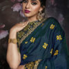 Blue Embroidered Works ADAA Designer Saree 817 1