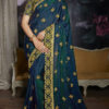 Blue Embroidered Works ADAA Designer Saree 817