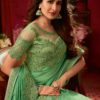 Pista green art silk plain anmol elegance designer saree 9015