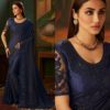 Navy Blue Two Tone Art Silk Stone Work Resham Applique Sequins Embroidered Border Party Wear Designer Saree 1811