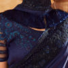 Dark Blue And Magenta Ombre Satin Georgette TFH Silver Screen Party Wear Saree 24003-2