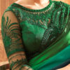 Green Ombre Satin Georgette TFH Silver Screen Party Wear Saree 24013-2