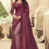 Ombre Maroon Chiffon Anmol Elegance Party Wear Saree 1108-1