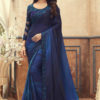 Ombre and Blue Chiffon Anmol Elegance Party Wear Saree 1102-1