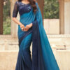 blue ombre chiffon saree in shaded saree TFH Sw 818-1